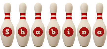 Shabina bowling-pin logo