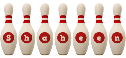 Shaheen bowling-pin logo
