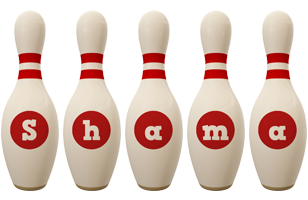 Shama bowling-pin logo