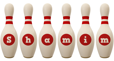 Shamim bowling-pin logo