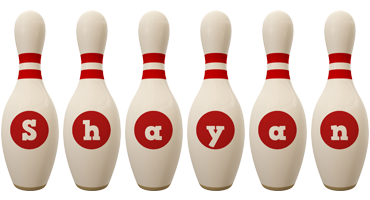 Shayan bowling-pin logo