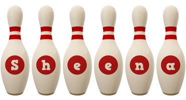 Sheena bowling-pin logo