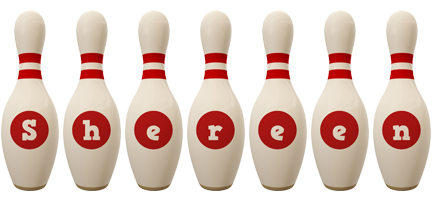 Shereen bowling-pin logo