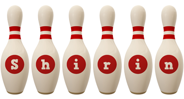 Shirin bowling-pin logo