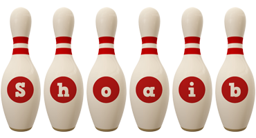 Shoaib bowling-pin logo