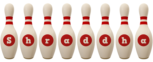 Shraddha bowling-pin logo
