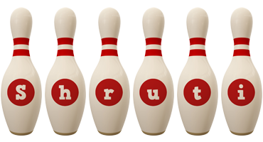 Shruti bowling-pin logo