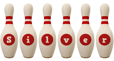 Silver bowling-pin logo