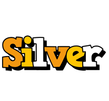 Silver cartoon logo