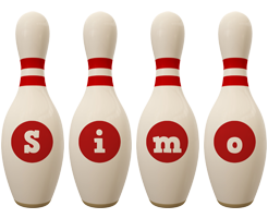 Simo bowling-pin logo