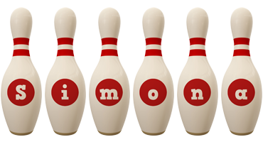 Simona bowling-pin logo