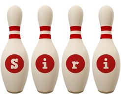 Siri bowling-pin logo