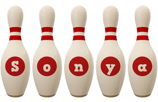 Sonya bowling-pin logo