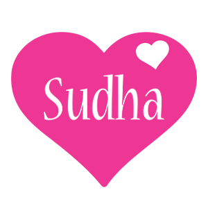Sudha love-heart logo