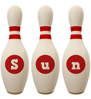 Sun bowling-pin logo