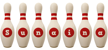 Sunaina bowling-pin logo