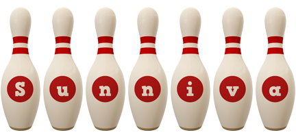 Sunniva bowling-pin logo