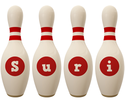 Suri bowling-pin logo