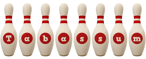 Tabassum bowling-pin logo