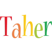 Taher birthday logo