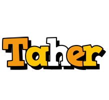Taher cartoon logo