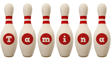 Tamina bowling-pin logo