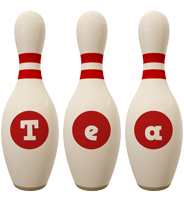 Tea bowling-pin logo