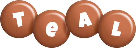 Teal candy-brown logo