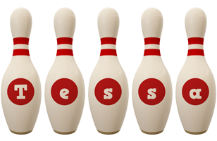 Tessa bowling-pin logo