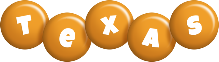 Texas candy-orange logo