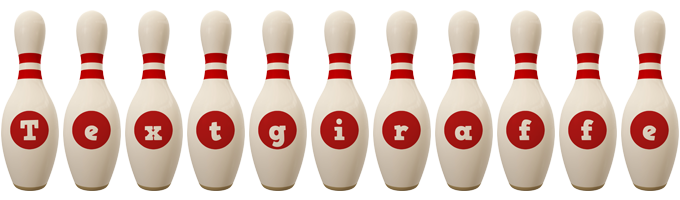 Textgiraffe bowling-pin logo