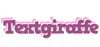 Textgiraffe relaxing logo