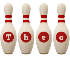 Theo bowling-pin logo
