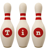 Tin bowling-pin logo