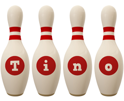 Tino bowling-pin logo