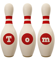 Tom bowling-pin logo
