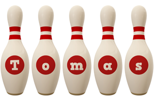 Tomas bowling-pin logo