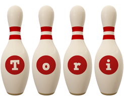 Tori bowling-pin logo