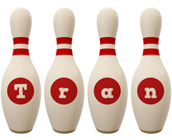 Tran bowling-pin logo