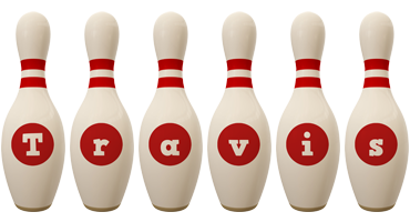 Travis bowling-pin logo
