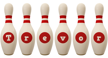 Trevor bowling-pin logo