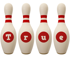 True bowling-pin logo