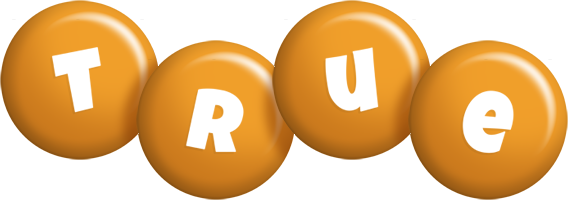 True candy-orange logo