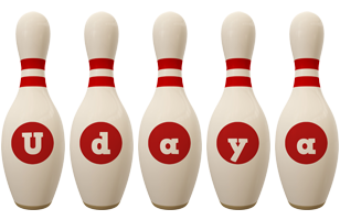 Udaya bowling-pin logo