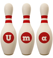 Uma bowling-pin logo