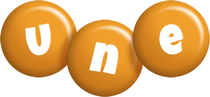 Une candy-orange logo