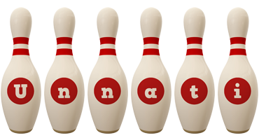 Unnati bowling-pin logo