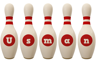 Usman bowling-pin logo