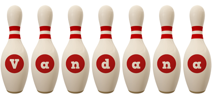 Vandana bowling-pin logo