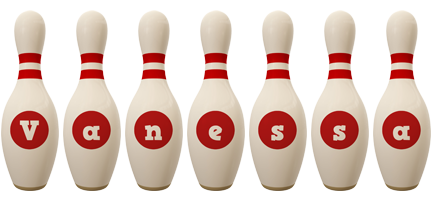 Vanessa bowling-pin logo
